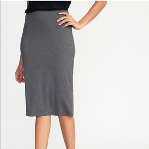 Jersey-Knit Midi Pencil Skirt